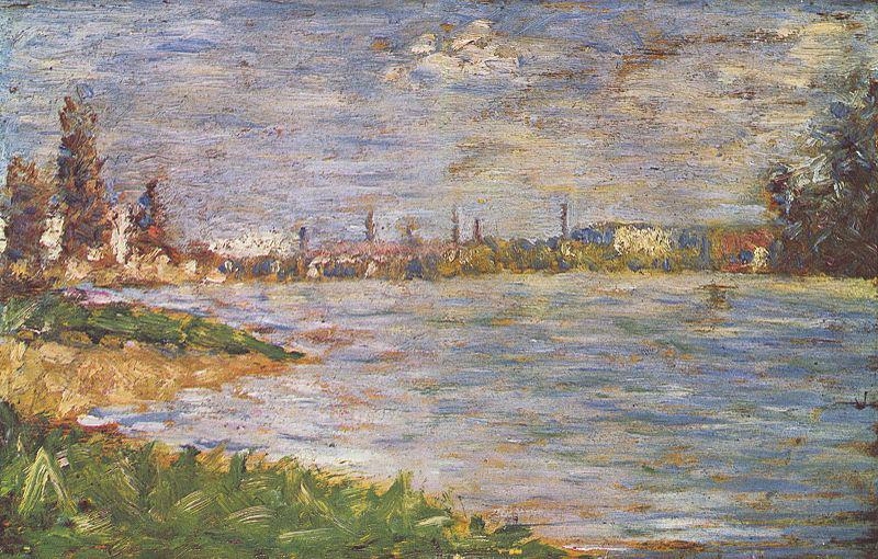 Georges Seurat Die beiden Ufer Sweden oil painting art